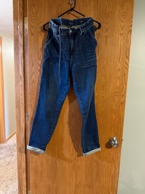 Judy Blue dark indigo denim joggers